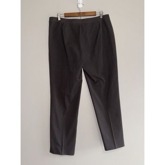 Lafayette 148 Bleecker Pants Brown Ankle Crop Dress Pants Zip Office Career 12 - Picture 2 of 13